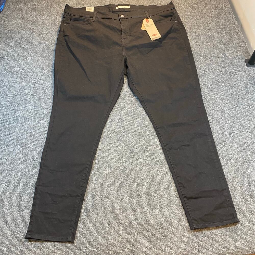 Brand New Levi's Size 24W 721 High Rise Skinny Black Jeans Ankle Length Stretch
